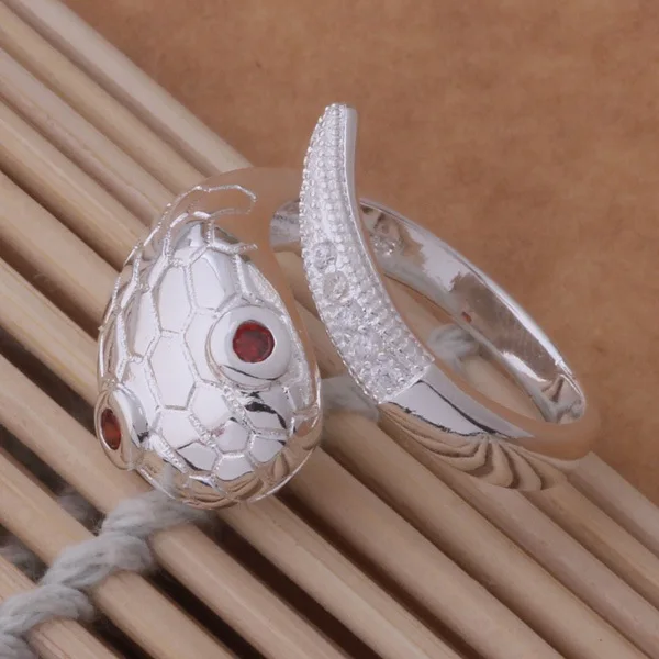 Серебряное кольцо Модные украшения для женщин и мужчин маленькая змея/eekamvra fugaolna