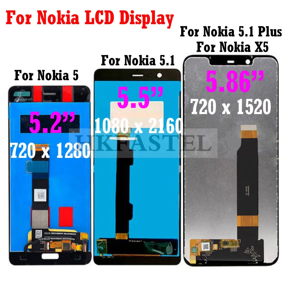 Hkfatel для Nokia 5 высококачественный ЖК дисплей 1 LCD Plus X5 Оригинальный сенсорный экран