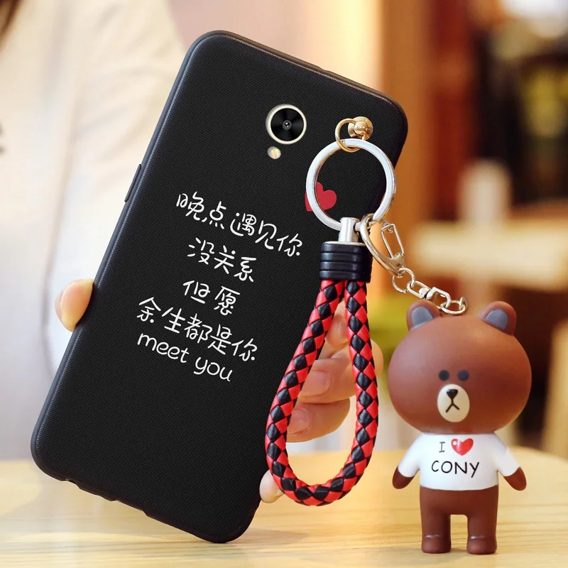 For Meizu Pro 6 case silicone Luxury fundas Cute doll lanyard phone bag pro cover MX6 Mx Case 3D tpu |