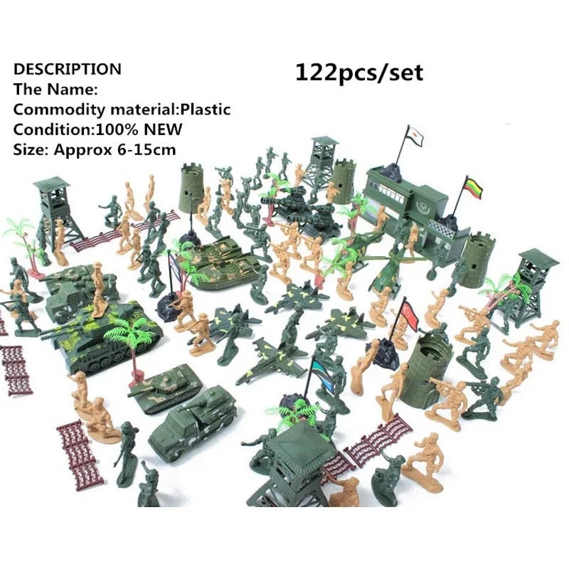 122 шт./компл. набор моделей солдат вертолеты танки военные лодки тренировочная