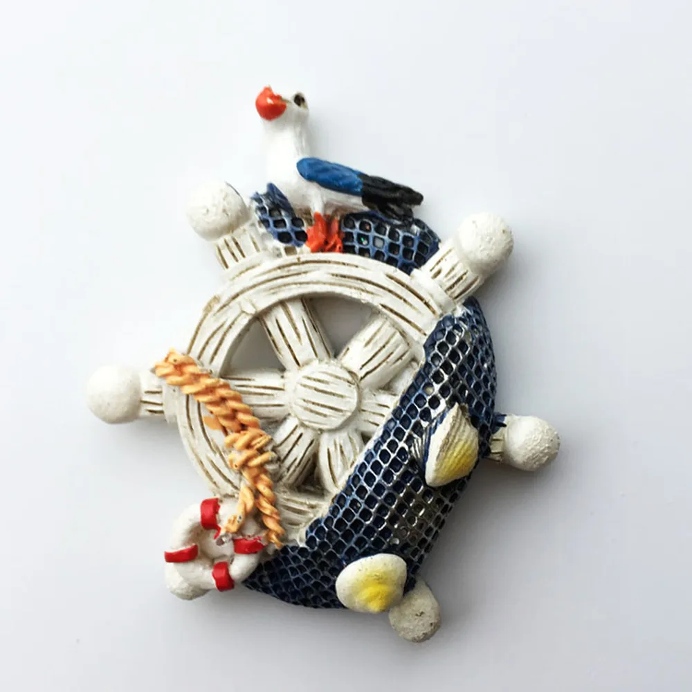 Эксклюзивный 3D магнит на холодильник Греции крета Санторини туристический