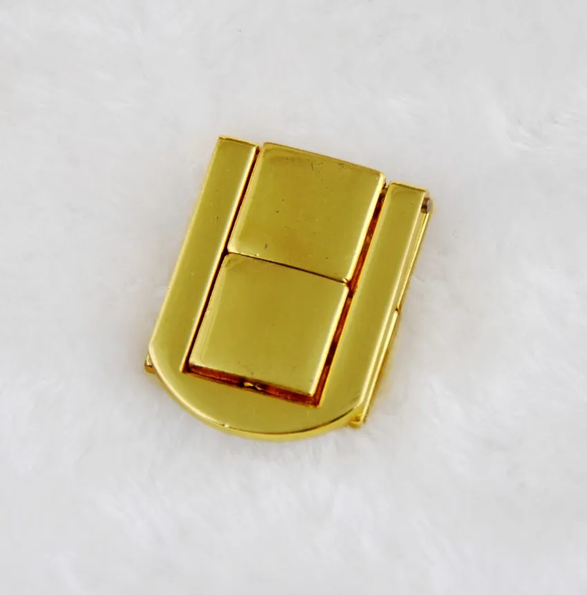 Бесплатная доставка-5 наборов золотых тонов Сделай Сам высокое качество коробки делая Стопорные запоры защелки оборудование для кошелька сумочки/Сумки 24x31 мм J1309