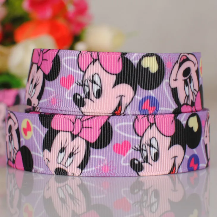 Новая милая лента с рисунками МЫШИ Микки 7/8 дюйма 22 мм мыши grosgrain бесплатная