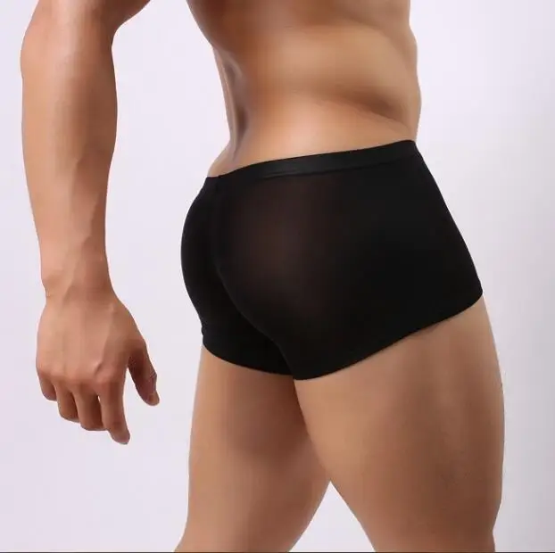 2017 модные ультратонкие прозрачные мужские сексуальные боксеры из полиэстера с