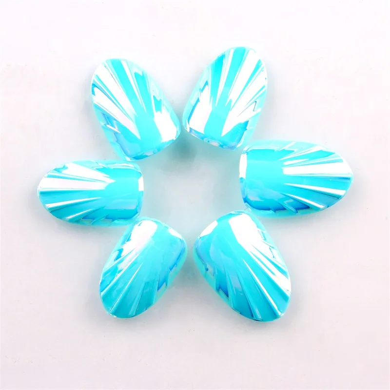 Ракушка для ногтей искусственная наклейка на палец хромированная нажимная