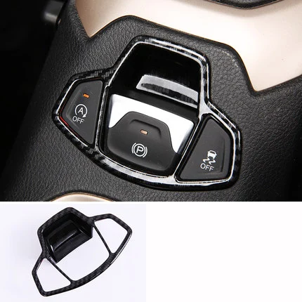 hand break cover Для Jeep Renegade внутренняя карбоновая лампа для чтения рулевого колеса, ручка переключения передач, хромированная накладка, аксессуары для стайлинга автомобилей - Название цвета: hand break cover
