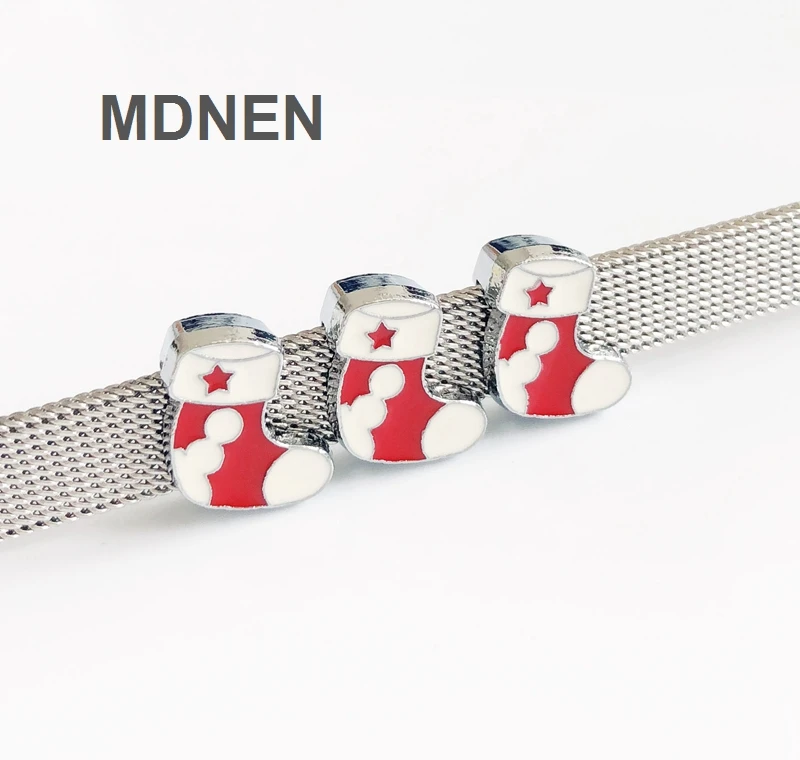 Аксессуары сделай сам из сплава рождественские чулки 8 мм Шарм-бусина ошейник для