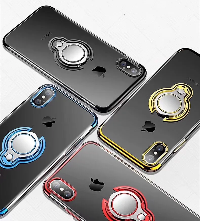 QJW Роскошный прозрачный магнетизм мягкий чехол для телефона iPhone XS Max XR X 6 6s 7 8 плюс