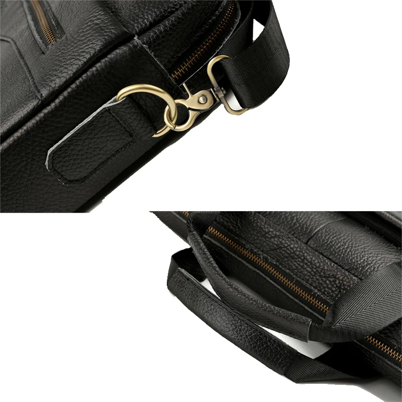 

Men Leather Briefcase Laptop Bag Male Genuine Leather Bag Men Briefcase Handbags Multifunction Men's Travel Shoulder Bag