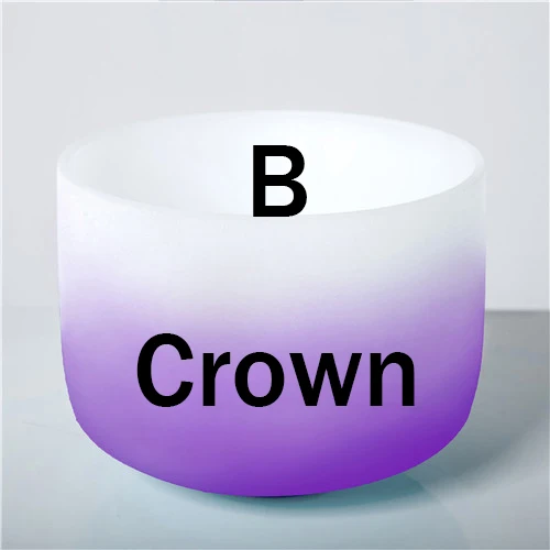 8B Crown Chakra 2019NEW 8 дюймов Половина цвет третий глаз Корона корень крестцово солнечное сердце горло матовый кристалл кварца Поющая чаша - Цвет: 8B Crown Chakra