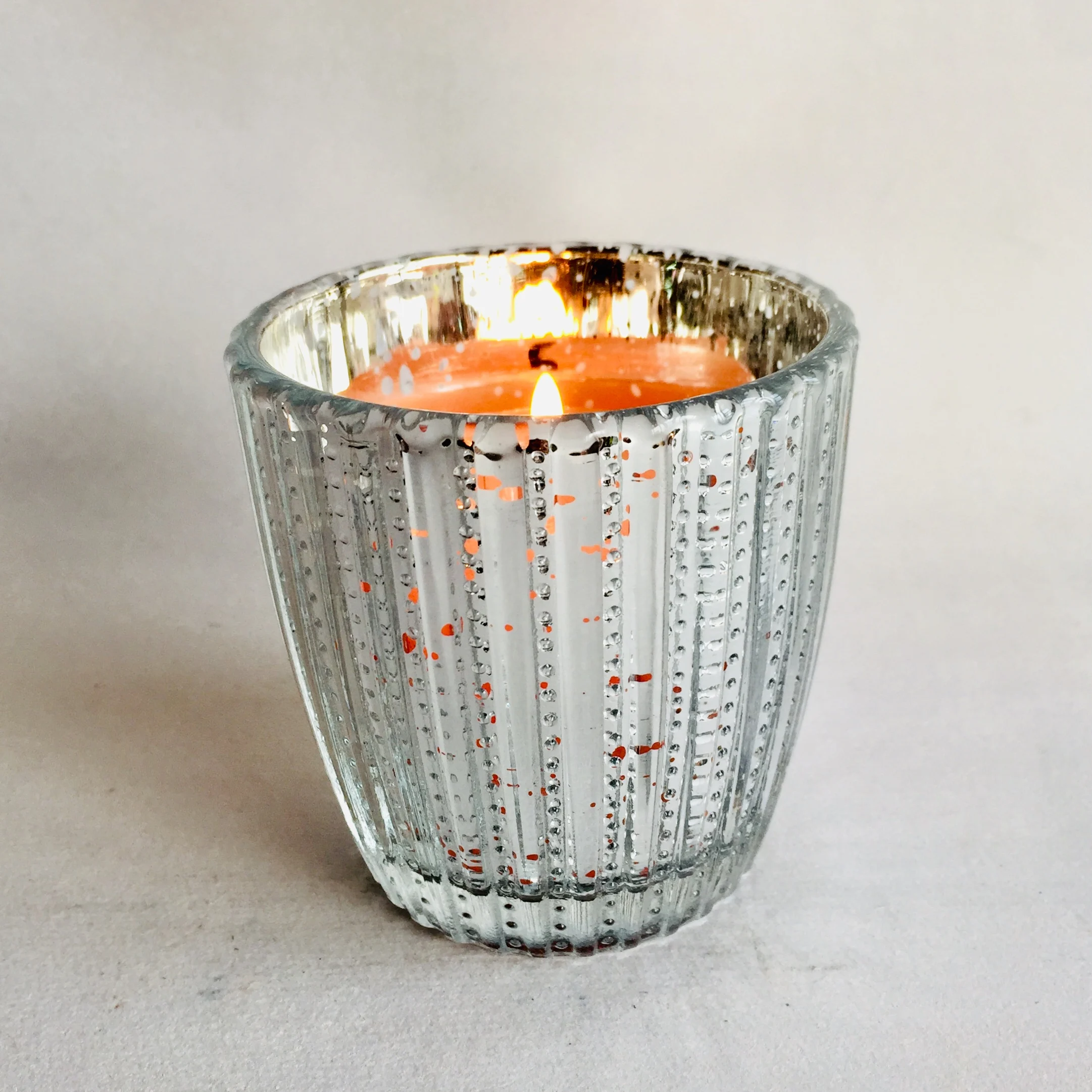 Новинка! Серебряное Стекло ртуть Votive свадебный подсвечник, упаковано 6 шт, USD21.9/лот