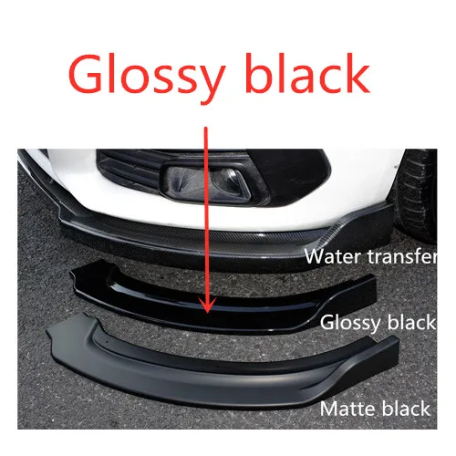 Glossy black Для Honda Jazz Fit передний бампер диффузор протектор для- Fit GK5 обвес бампер задняя Лопата губы задний спойлер черный - Цвет: Glossy black