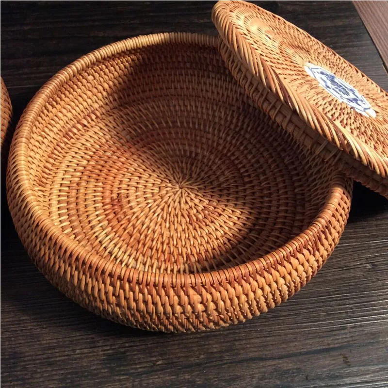 100% вьетнамская Осенняя ротанговая чайная коробка ручной работы для чая пуэр