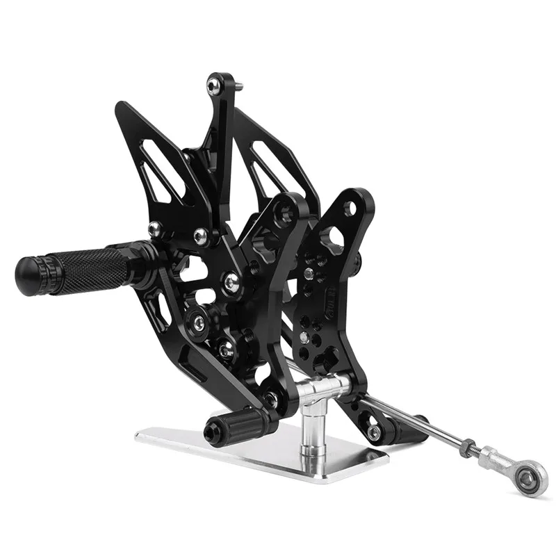 Black CNC Алюминиевый Регулируемый мотоцикл Rearset задний Набор Подножки педаль Подножка для Suzuki SV650 SV650S SV650X - Цвет: Black