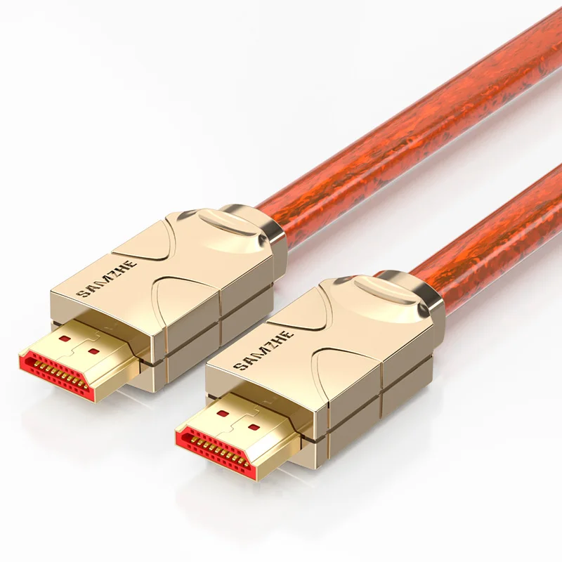 Цвет: желтый SAMZHE 4K HDMI к HDMI 2,0 кабель HDMI К AV кабельный разъем для ноутбука ТВ коробка Xbox кабель для подключения проектора к большому экрану Displayer - Цвет: Цвет: желтый