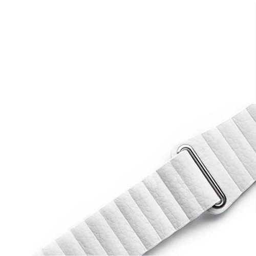 Натуральная кожа петля ремешок для apple watch band 44 мм 40 мм, 42 мм, 38 мм, версия apple watch 5/4/3/2/1 наручных часов iwatch, магнитный ремешок для часов аксессуары - Цвет ремешка: white