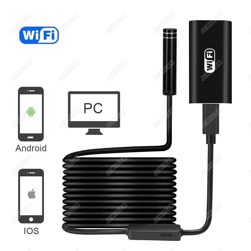 Портативный мини 8 мм 720 P 8LED 1 м 2 5 Wi Fi эндоскоп Водонепроницаемый Бороскоп