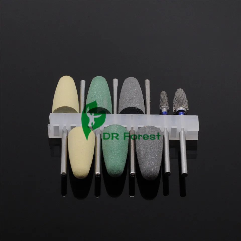 Dentist 5Sets Resin Base Acrylic Polishing Burs Drill Polisher Rotary