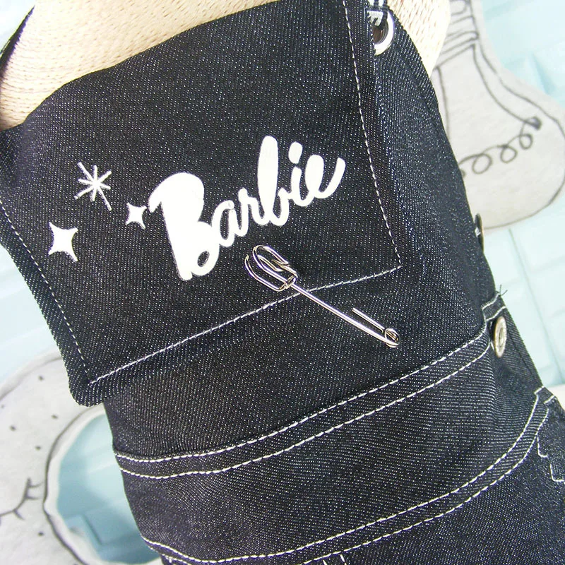 Джинсовые однотонные комбинезоны для домашних животных собак щенков джинсовая