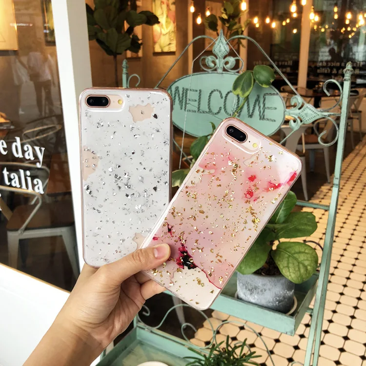 Роскошный фольга мрамор чехол для телефона для iphone 6S чехол для iphone X 6 7 8 Plus чехол s модный милый мягкий чехол классная Классическая крышка
