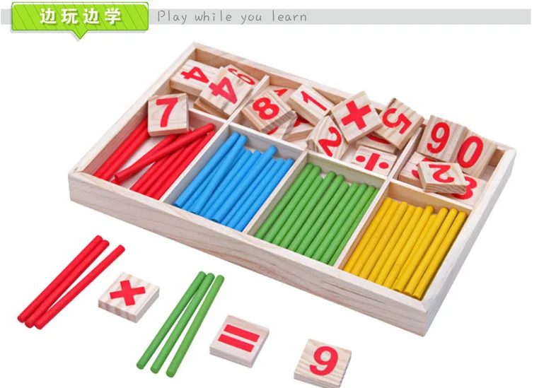 72 шт. Деревянные Монтессори Matematica знания блоки материалы для обучения Шашки