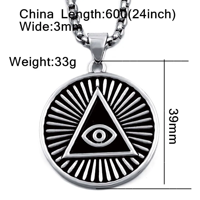 Оловянная подвеска для мужчин украшение с изображением пирамиды Всевидящего