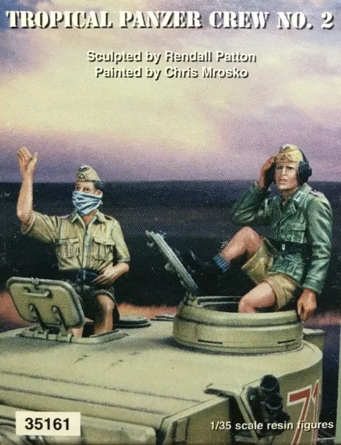 Немецкая Миниатюрная модель тропической PANZER CREW на 2 человека в масштабе 1/35 набор
