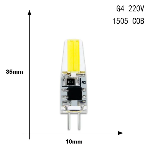 G4 1505 220V 10 шт. лампада светодиодный светильник лампа G4 G9 E14 COB AC DC 12 В и 220 В Bombillas светодиодный светильник ing заменить галогенный Точечный светильник люстра - Испускаемый цвет: G4 1505 220V