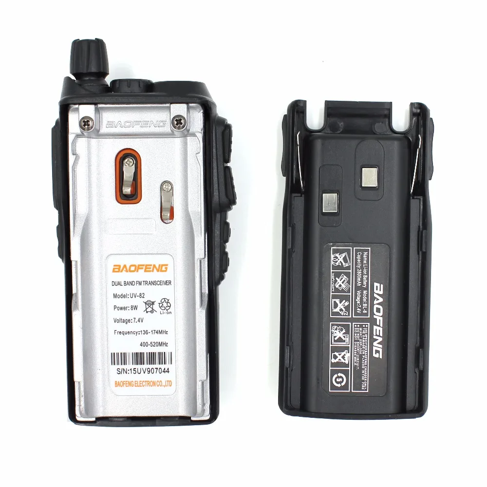 10 шт./лот BAOFENG UV 82 VHF UHF двухдиапазонный 136 174/400 520 2 PTT двухсторонняя радиосвязь 5 Вт