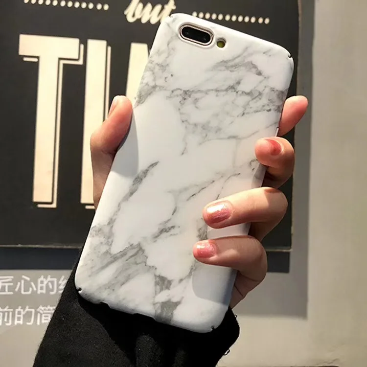 Fashion Design Pink Blue White Marble Patterned Hard Plastic Phone Case for IPhone 6 6s Plus 7 8 X Bag |