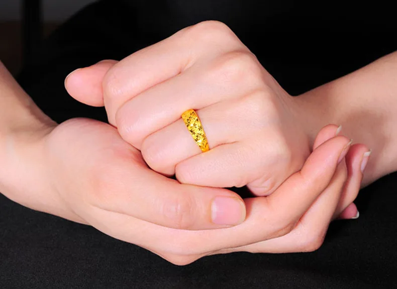 

Dubai Gold Color Rings Set for Women Full Star Lover's Ring 2pcs Sets Wedding Engagement Jewelry Anel Anillo Valentine's Gift