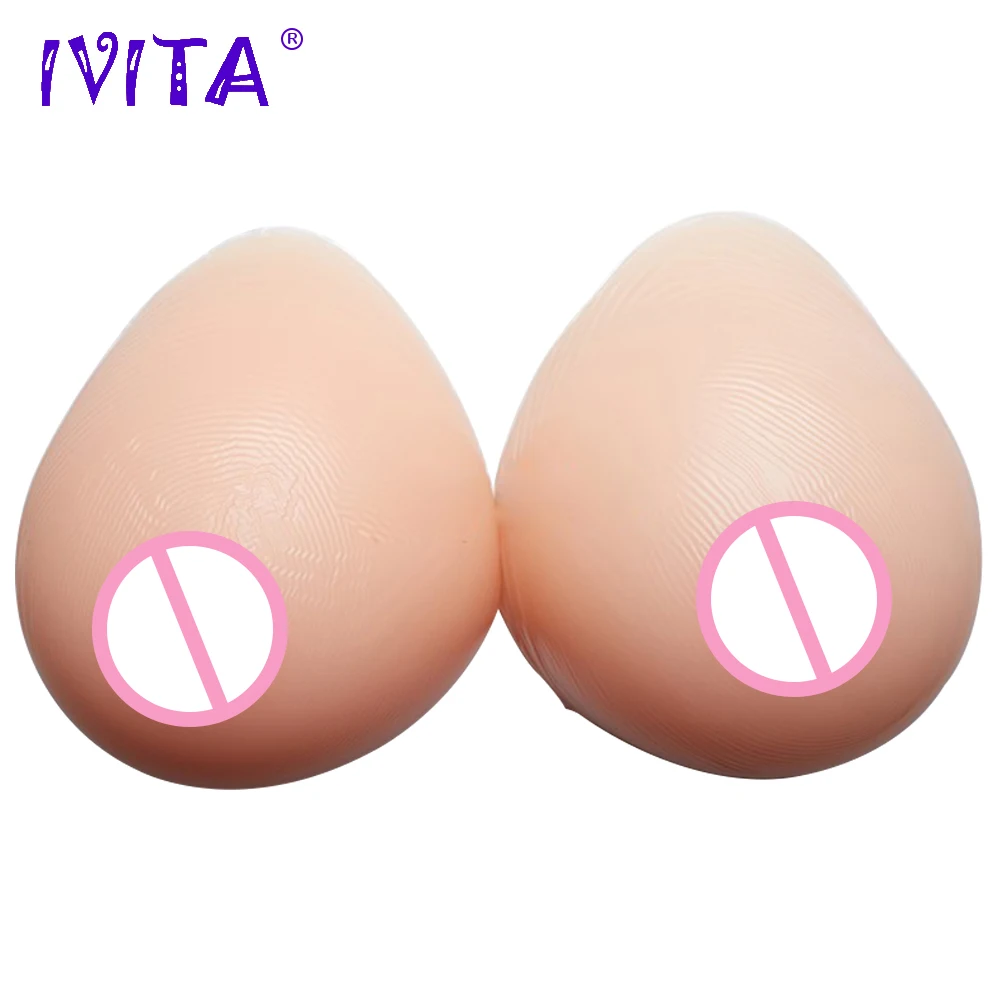 IVITA 4100g Высокое качество Реалистичная силиконовая ложная грудь для трансвеститов