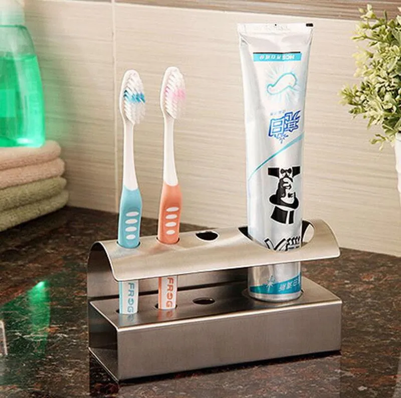 

Зубная щетка и держатели зубной пасты инструменты для ванной комнаты INOX 304 нержавеющая сталь держатель для зубной щетки