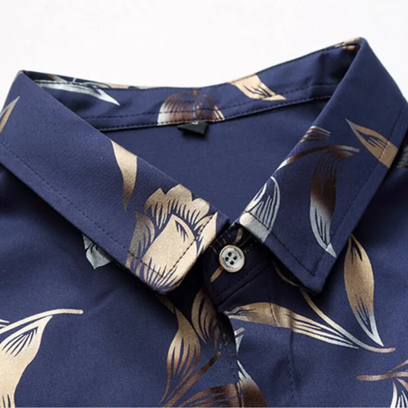 

2019 New product fashion male summer high-grade printing short sleeve shirts/men's lapel slim Fit Casual shirts 5XL 6XL 7XL