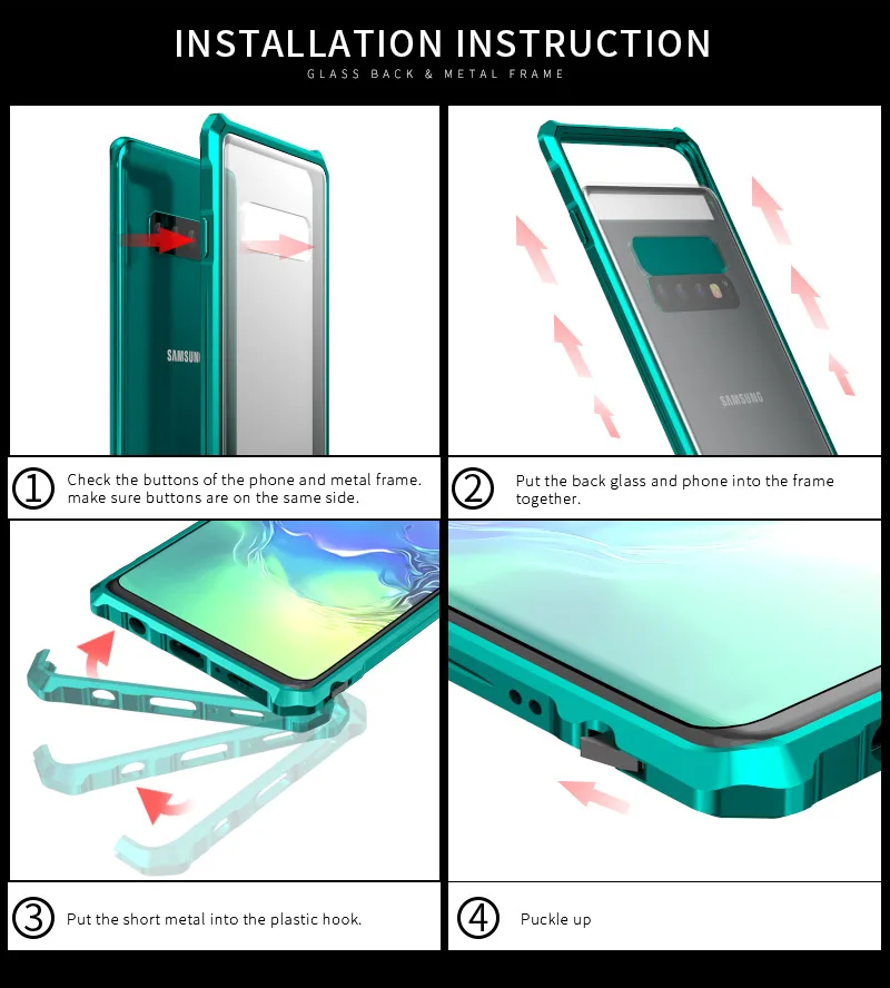 Роскошный металлический защитный чехол-бампер для samsung S10 Plus чехол прозрачная