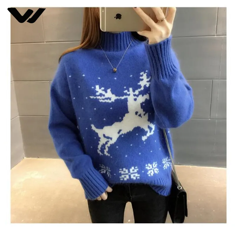 New Arrival Sweaters Fashion 2018 Women Korean Winter Loose Pullover Warm Sweater Sweet Wild Turtleneck Knit | Женская одежда