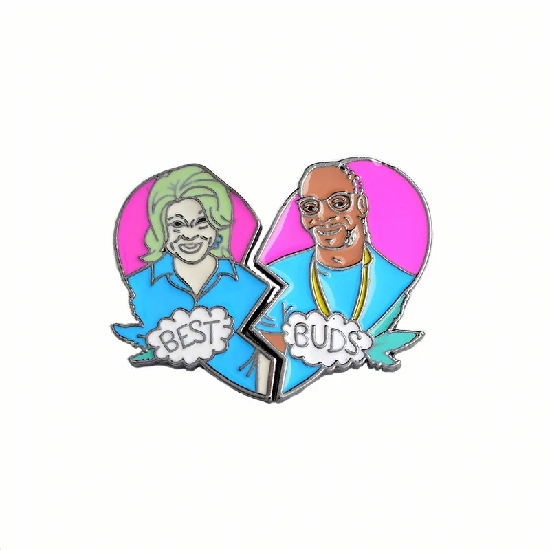 2Pce/комплект разбитое сердце Эмаль Брошь бутылки вина Красота Скелет зажигалка