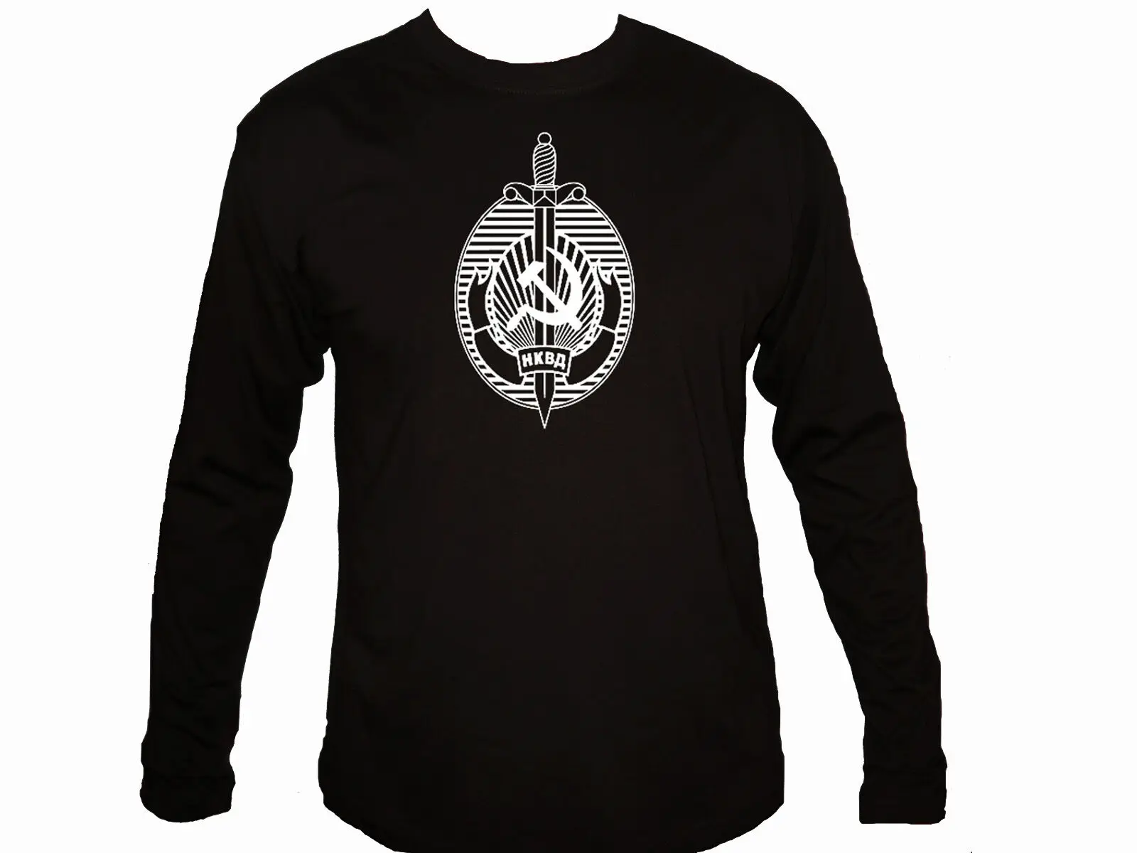 

Russian USSR CCCP NKVD KGB Soviet union security agency sleeved t-shirt