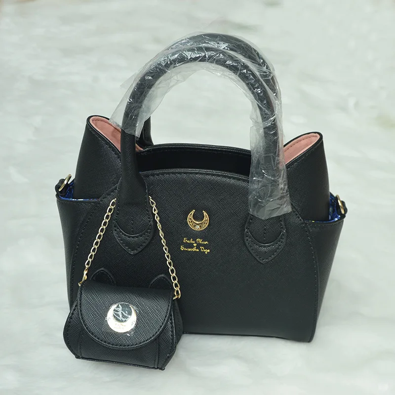 Осенние и зимние черный/белый Сейлор Луна/Артемида Сумочка SAMANTHA Vega кошка уха