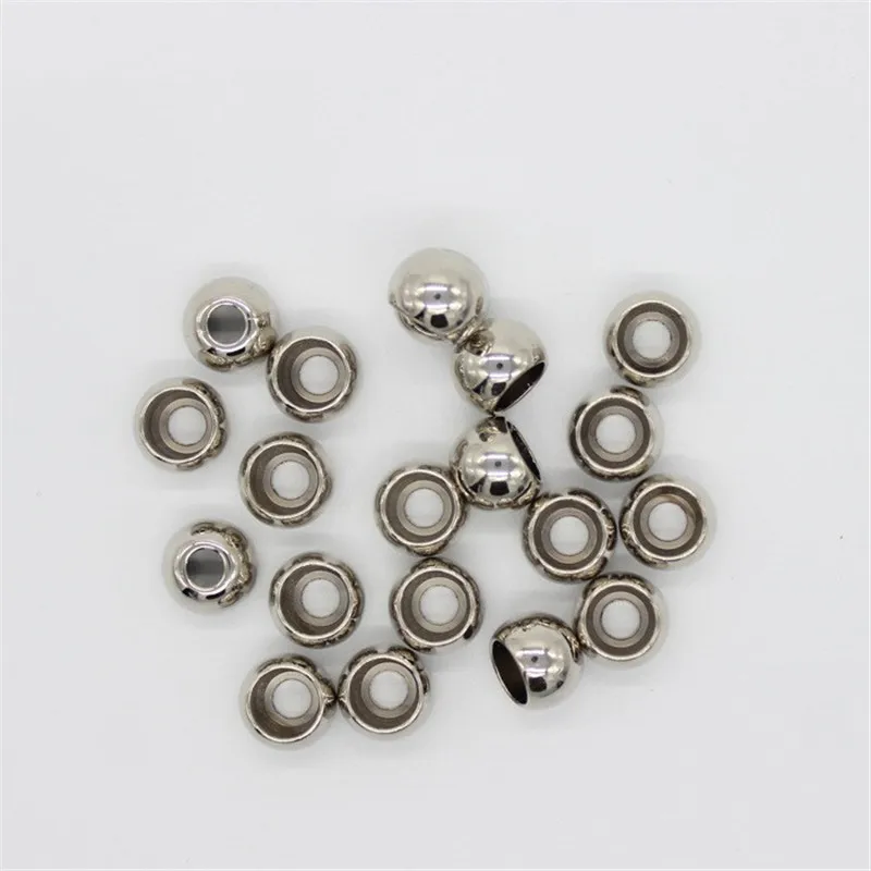 DoreenBeads 3 цвета амулеты из сплава металла и цинка Круглый покрытие конец шнура для