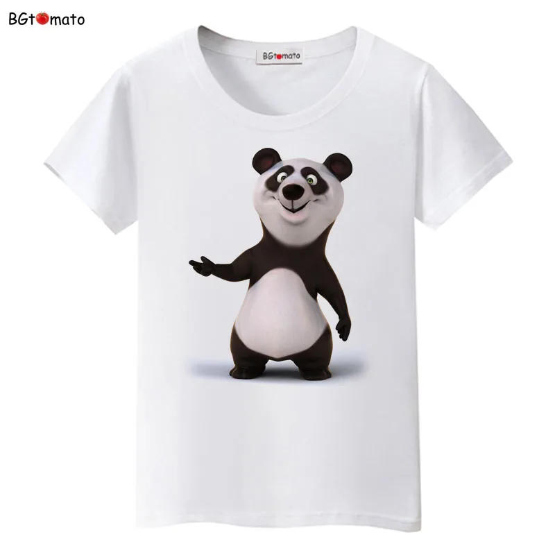 Футболка женская с 3d-рисунком панды милая забавная брендовая летняя одежда