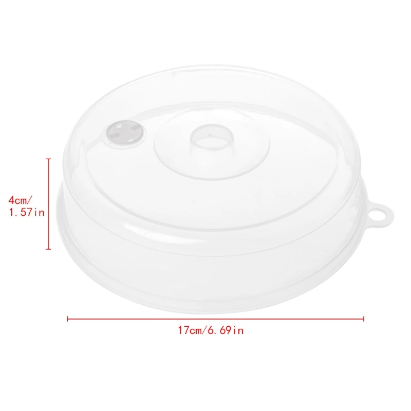 VFGTERTE 1PC Plastic Microwave Plate Cover Clear Steam Vent Splatter Lid Food Dish Kitchen Tools S/L