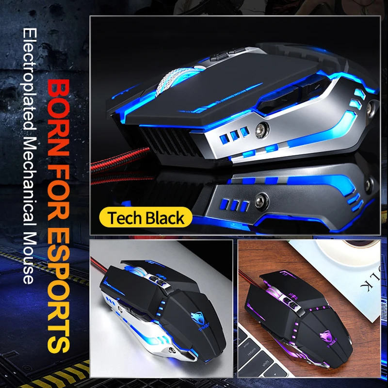 Профессиональная игровая мышь 3200 dpi светодиодный Balcklit оптическая USB Проводная компьютерная мышь Игровые мыши геймерская мышь эргономичная мышь для ноутбука ПК