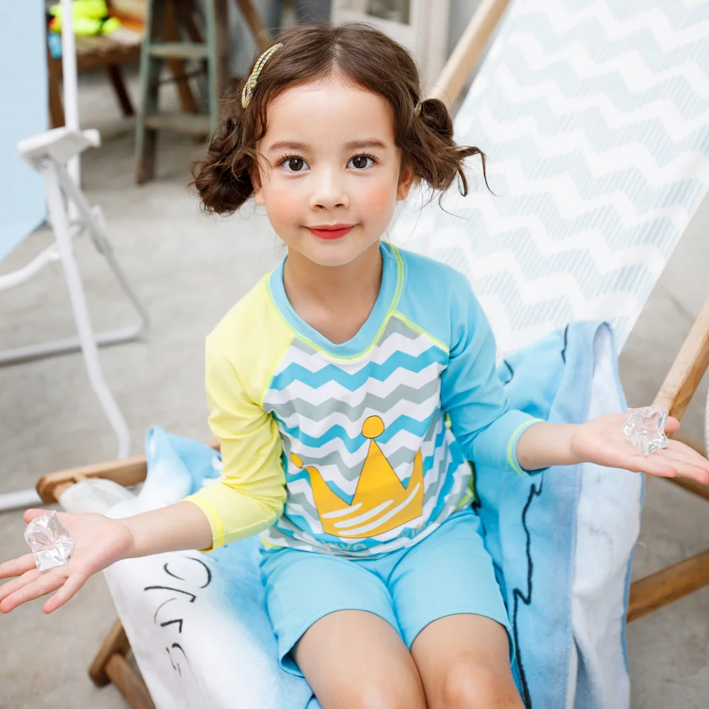 Купальный костюм для мальчиков и девочек UPF 50 + комплект с защитой от