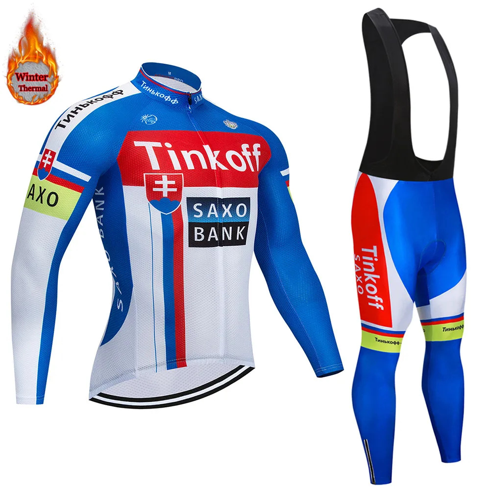 Saxo bank Тинькофф зима термальность флис Велоспорт Джерси Ropa Ciclismo MTB велосипедный костюм, трико Открытый Спортивная