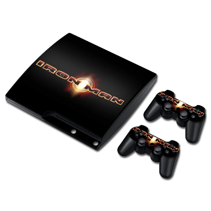 Marvel Мстители Железный человек кожи Стикеры наклейка для PS3 тонкий Игровые приставки 3 консоли и контроллеры для PS3 скины Стикеры винил