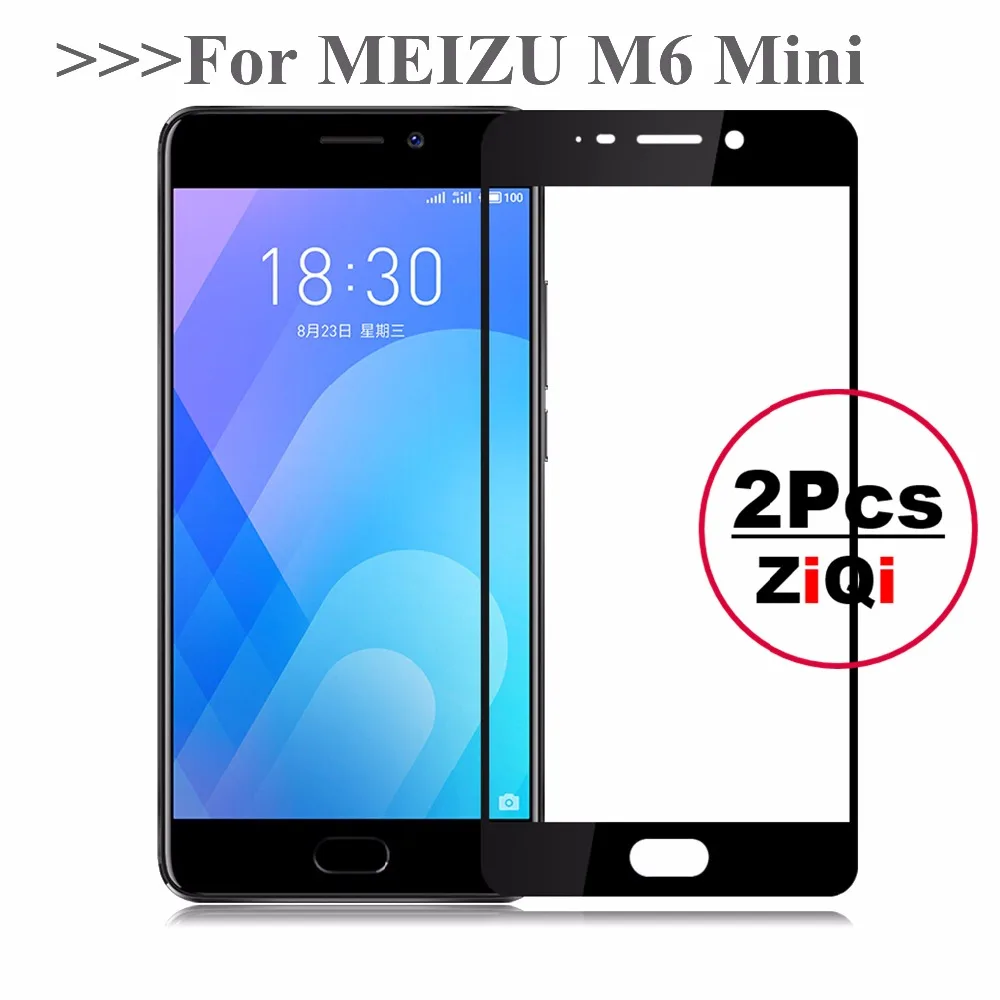 Ziqi 2 шт. для MEIZU M6 Mini полное покрытие Защита экрана MINI 5 дюйма закаленное стекло 9 H