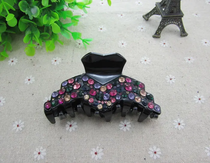 Высокое качество ювелирные изделия Стразы Коготь для волос большой захват