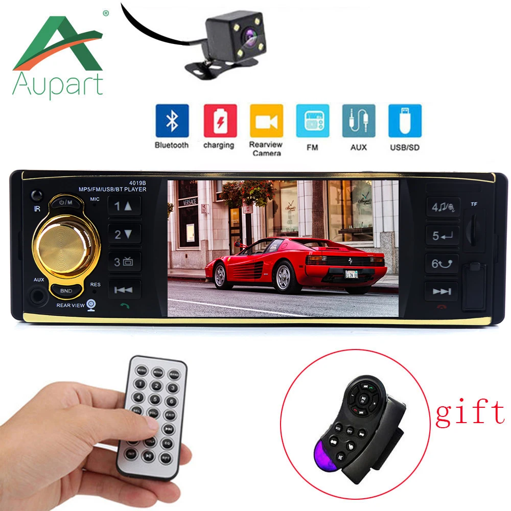 Авторадио 1 din автомобильное радио bluetooth стерео аудио oto teypleri камера заднего вида