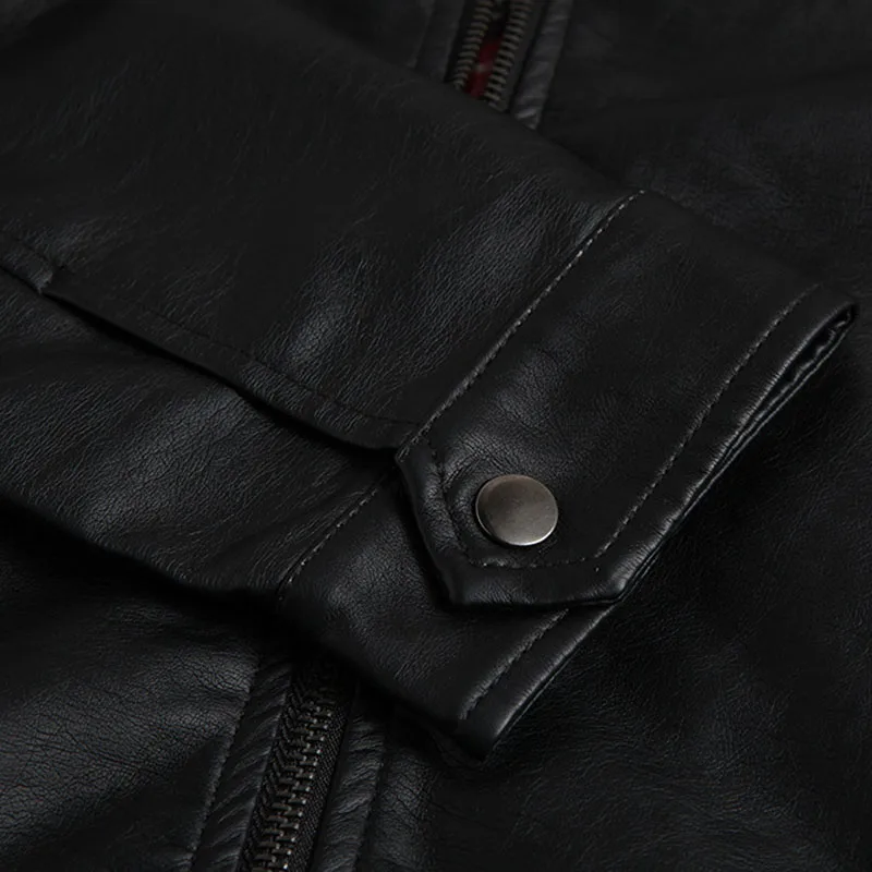 AOWOFS классические мужские кожаные куртки коричневые байкерские и пальто для